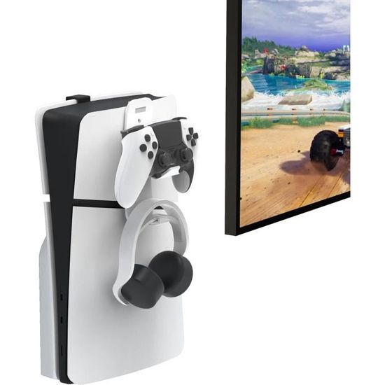 Support mural en acier compatible avec PS5 Slim et stable Support mural en métal pour PS5 Slim