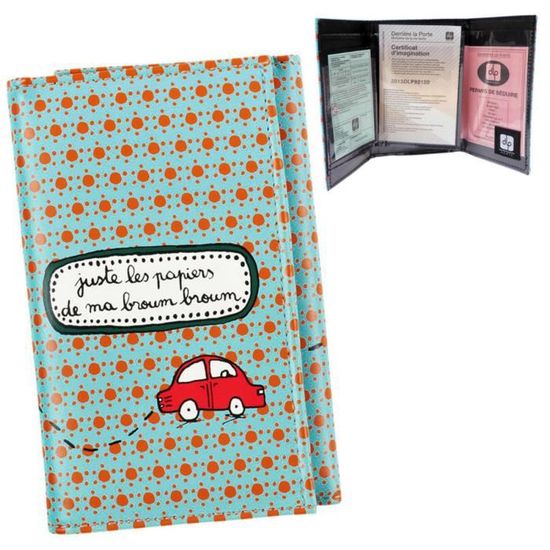 Etui Carte Grise Cuir U00c9tui Porte Papiers Voiture Permis De