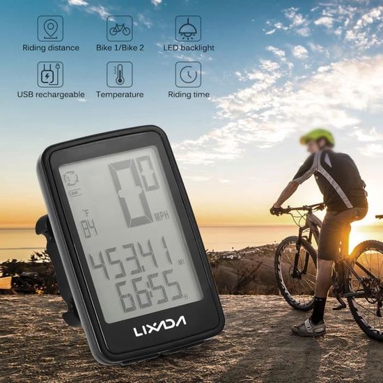 Vélo LED compteur de vitesse étanche vélo ordinate... - Grandado