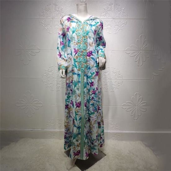 Robe Longue Dubai Style Caftan Abaya Musulmane - Noir - Taille Unique - Neuf Avec étiquettes