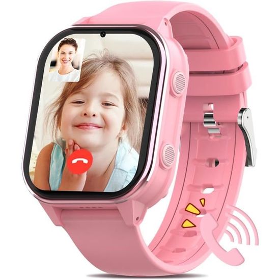 Montre GPS Enfant 4G Avec Appel Vidéo - Étanche IP68 - Pour Fille Et Garçon 4-12 Ans - Fonctions SOS, Jeux, Mode école