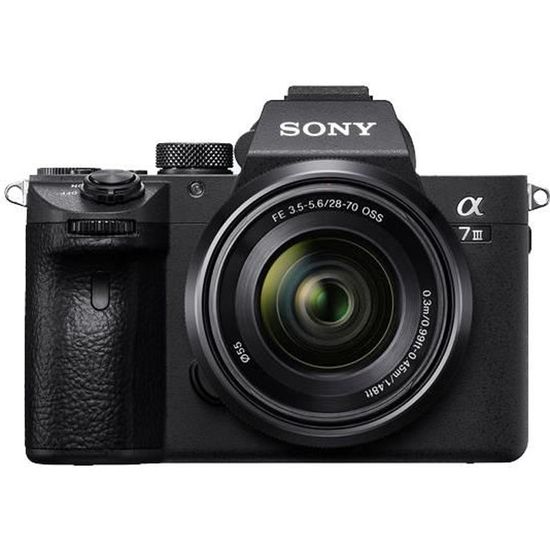 Appareil photo numérique Sony A7 lll - Objectif FE 28-70 mm OSS - 4K - Sans miroir