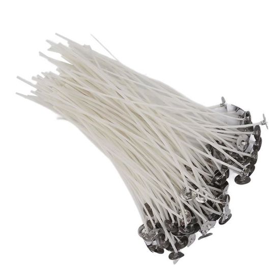 150 Mèches Pour Bougies - Lot De 10, 15 Et 20cm (50 De Chaque), Cire De Soja, Avec Accessoires