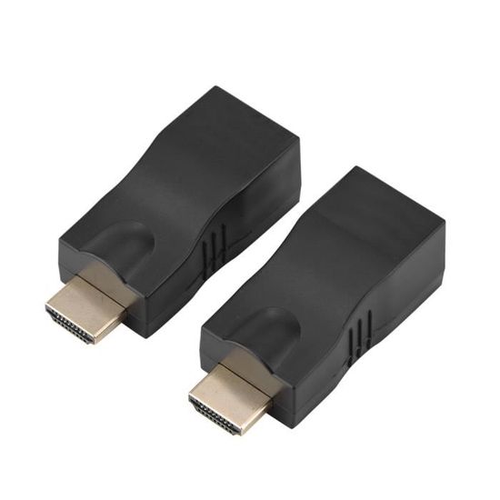 Extendeur HDMI Vers RJ45 (Cat5e/Cat6) - 30 M, 1080p, Plug & Play | Pour TV, Projecteur, PS4, Sans Alimentation Externe
