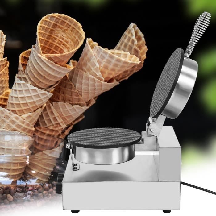 Machine à cône de crème glacée électrique antiadhésive commerciale (220V)