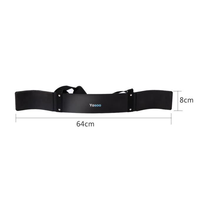 Accessoire de forme physique de barre de constructeur de muscle d'isolateur de boucle de musculation de bras résistant de noir -PAI