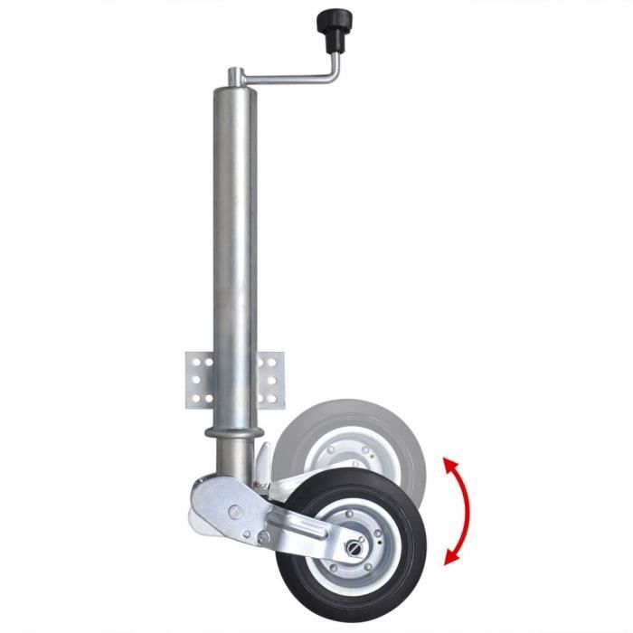 Pieces pour remorques de vehicules motorises 60 mm Roue jockey pliante
