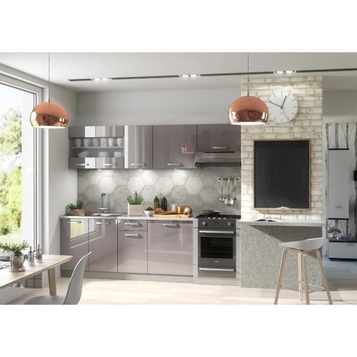 CUISINE COMPLETE DANA 2M40 - gris laqué