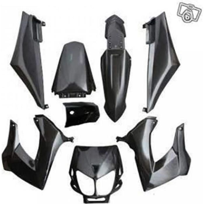 Kit carénage Derbi Senda Xrace pour 50 cc de NC a NC 472640 etat Kit carénage noir 8 pièces comprenant ecope droite / ecope gau...