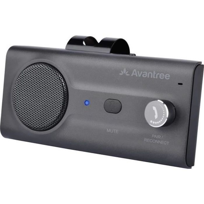 Avantree CK11 Kit Mains Libres Bluetooth Voiture, Haut-parleur de qualité, Supporte Siri et Google Assistant, Détecteur de mouvem