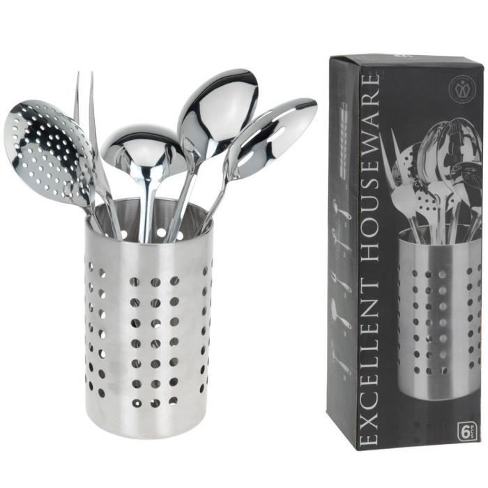 6 pièces Ustensile de cuisine set (acier inoxydabl