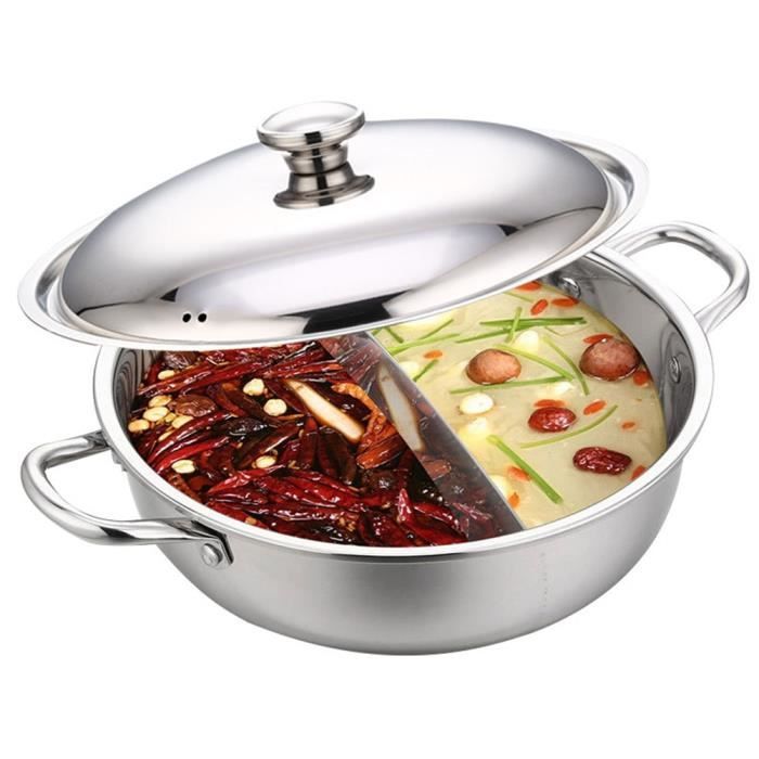 Marmites et soupières,Haute qualité s type marmite cuisinière cuisinière à gaz Compatible cuisine soupe marmite en acier - Type 1