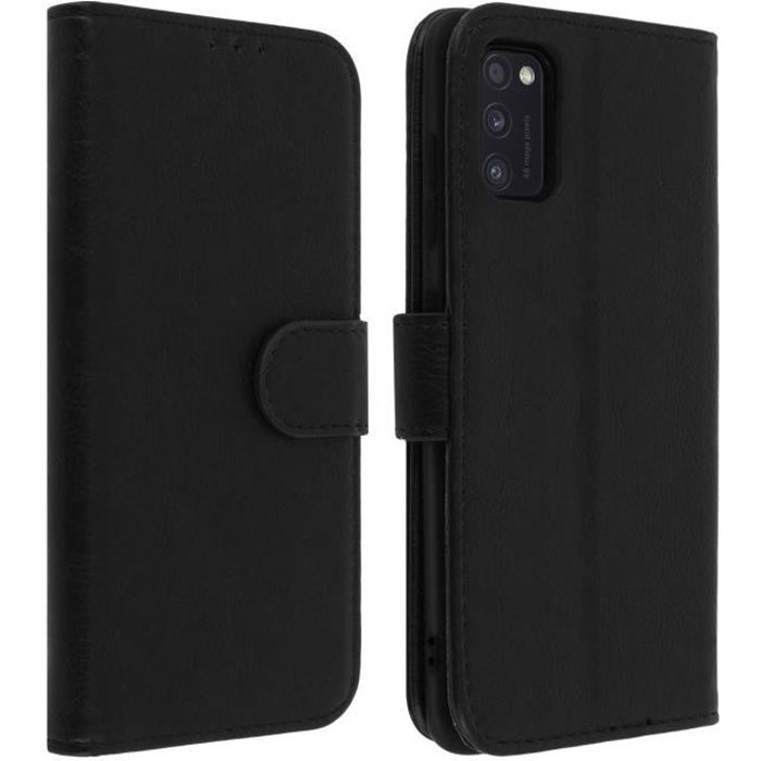 Étui Samsung Galaxy A41 Housse Intégrale Porte-carte Fonction Support noir Noir