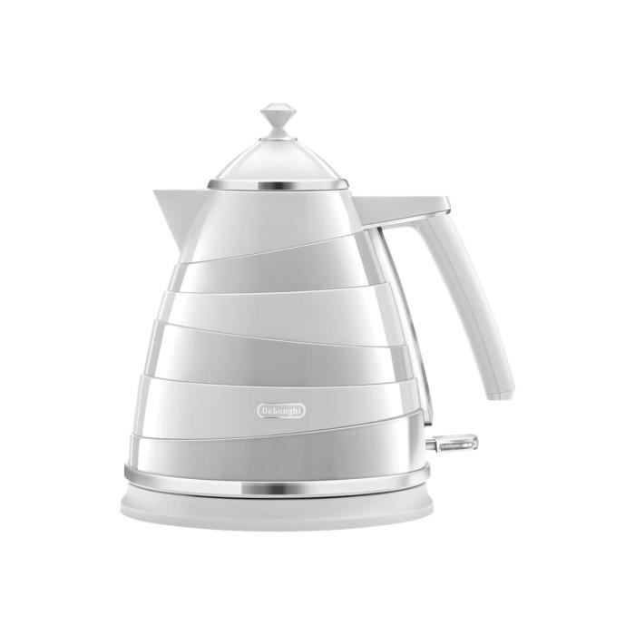 De'Longhi Avvolta KBA 3001.W Bouilloire 1.7 litres 3 kWatt white with chrome details