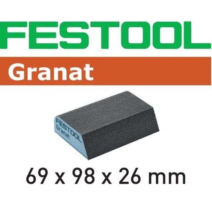 Éponge de ponçage FESTOOL 69x98x26 120 CO GR - Boite de 6 - 201084
