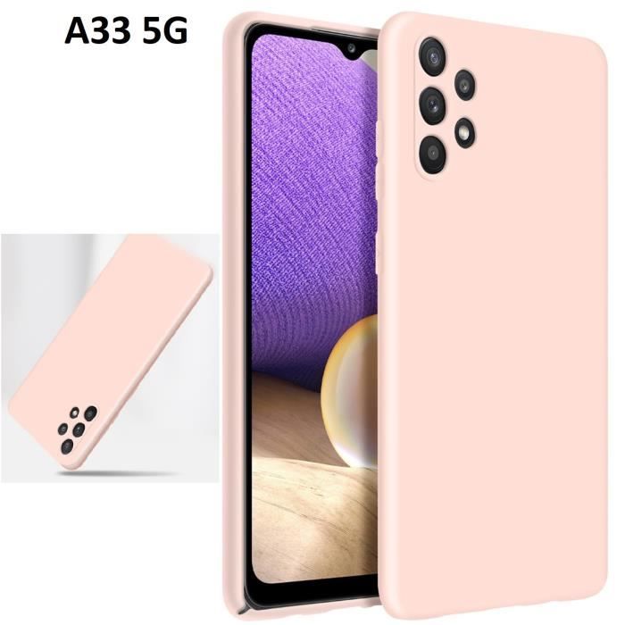Coque de Protection pour SAMSUNG GALAXY A33 5G Silicone Rigide Rose - Taille d'écran:6,4 pouces Modèle compatible:Samsung Galaxy A3