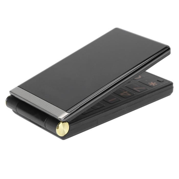 KIMISS Téléphone mobile pour les vieux Téléphone Mobile à Flip Aîné Quad-Bande Écran Tactile d'Écriture Double 3G 2.8 po