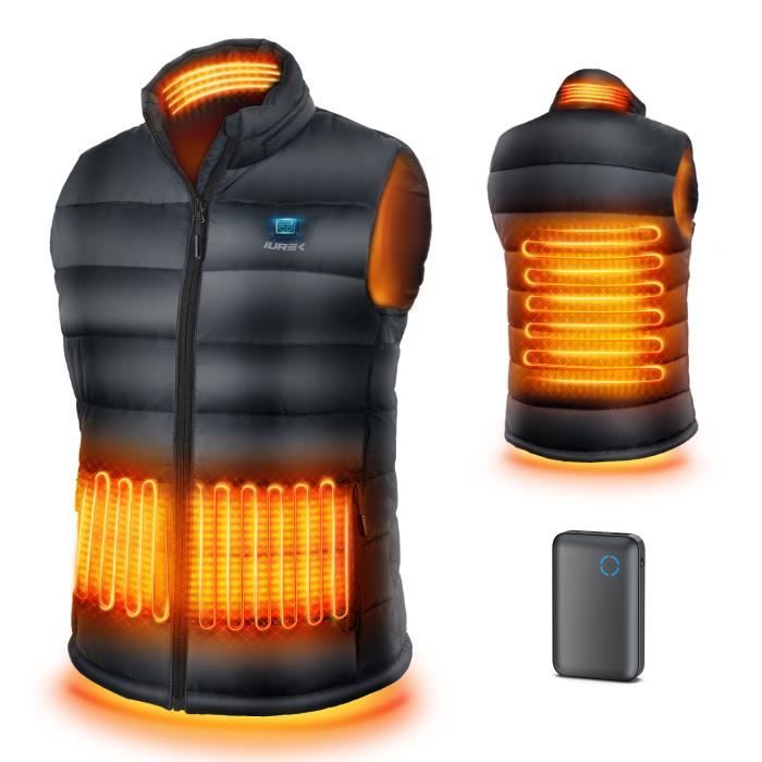 Gilet Chauffant pour homme - IUREK - Veste Chauffant, 3 Températures, Vêtements chauffants