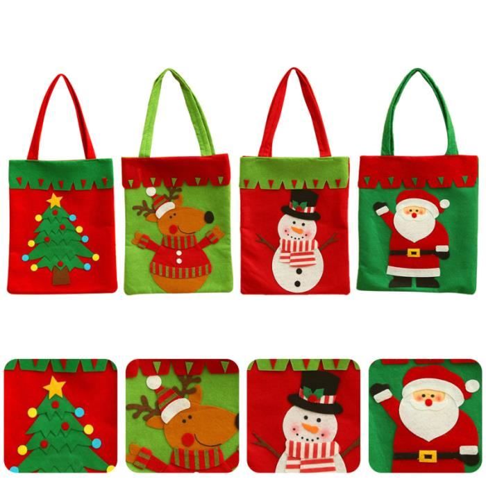 4pcs adorable sac de bonbons exquis de Noël de aspirateur traineau entretien des sols - entretien de la maison