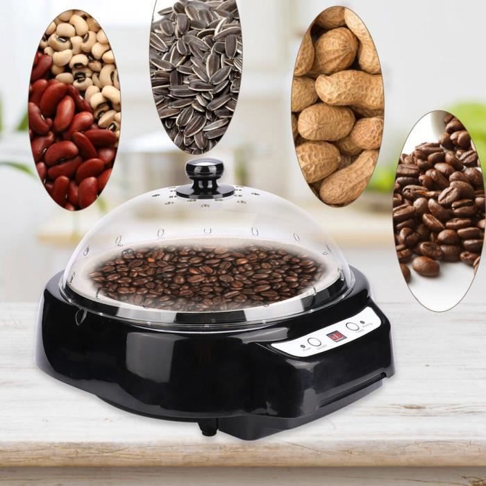 Qiilu Torréfacteur de café Machine de torréfaction de café domestique Machine de torréfaction de grains de café électrique