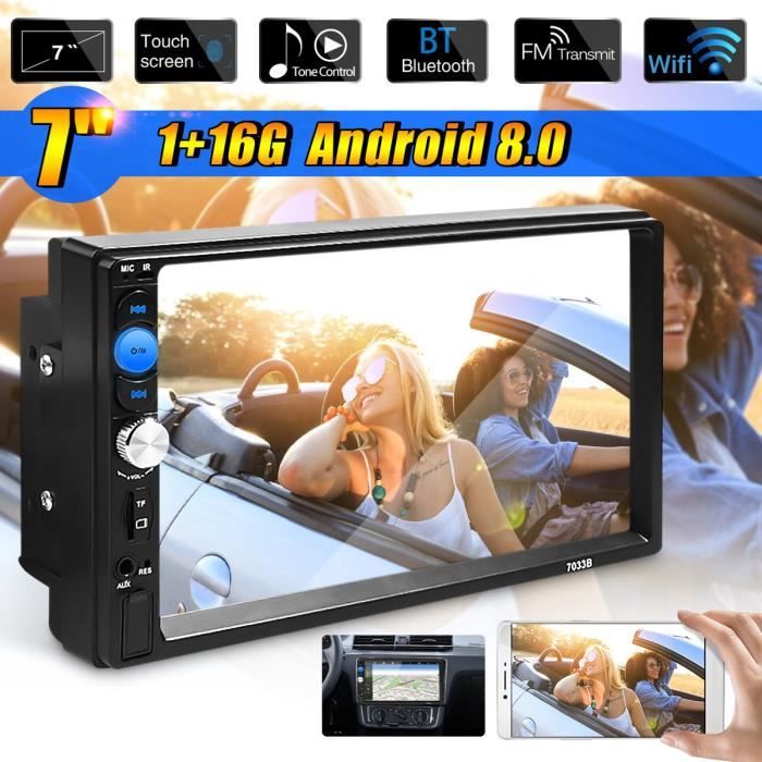 TEMPSA 7'' 2 DIN HD Android système Autoradio 1024 Tactile GPS Bluetooth WIFI MP5 Universel