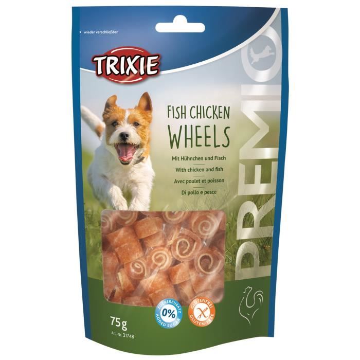 TRIXIE PREMIO Wheels aux poulet et poisson - 75 g - Pour chien