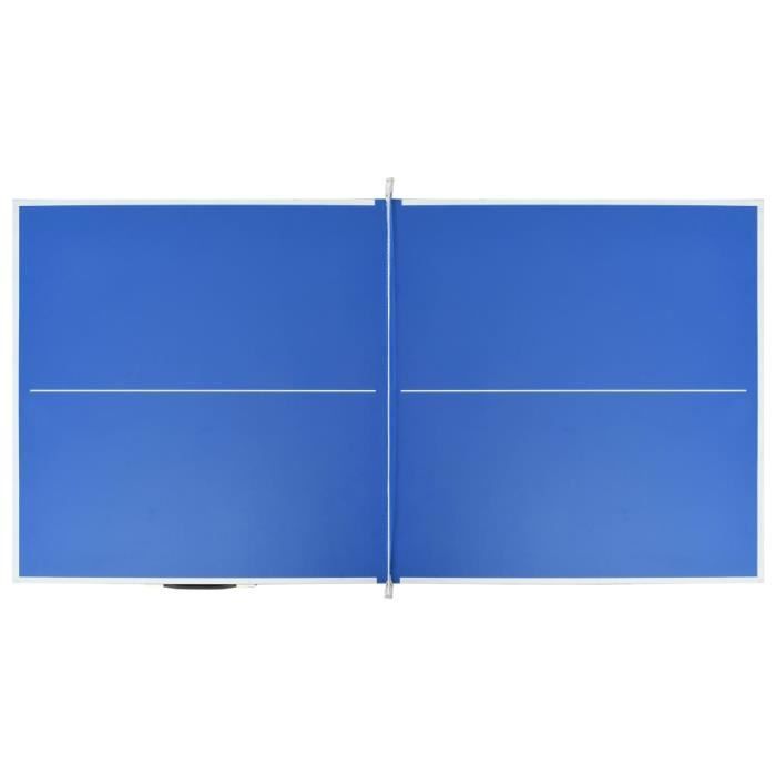 SWT(91946)Table de ping-pong avec filet 152x76x66 cm Bleu