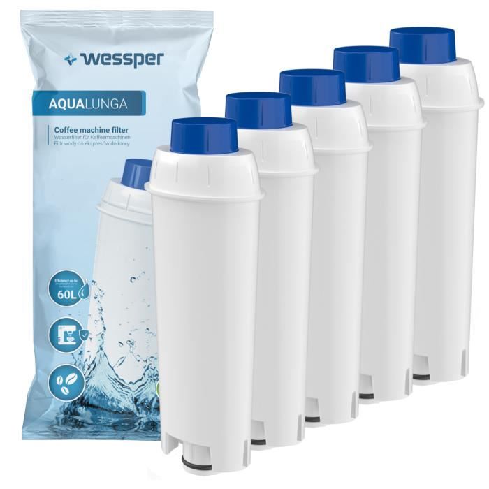 Wessper Filtre à eau, pièces de rechange pour cafetiere DeLonghi Autentica ETAM 29.510.SB