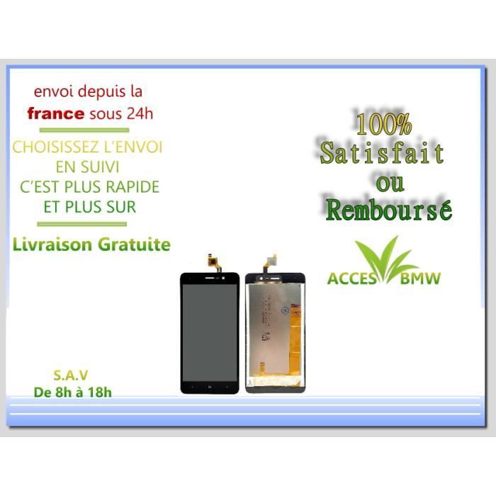 Ecran LCD + Vitre Tactile Wiko Pour Lenny 4 - Noir