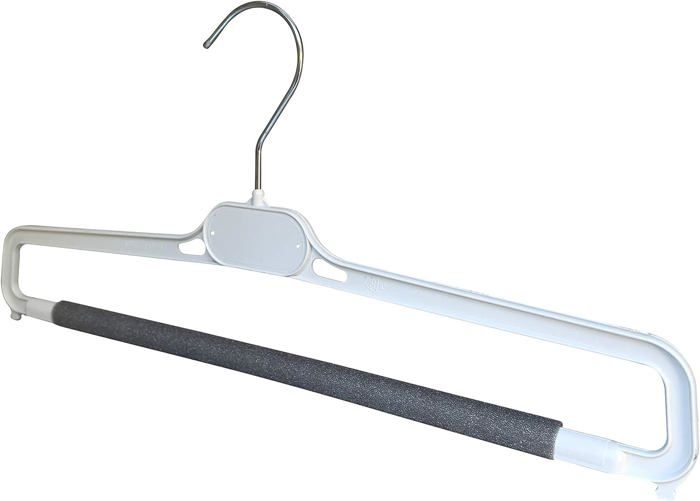 Lot De 10 Cintres Pour Pantalons En Métal - Gain De Place Double Étage Antidérapant - Noir Et Blanc