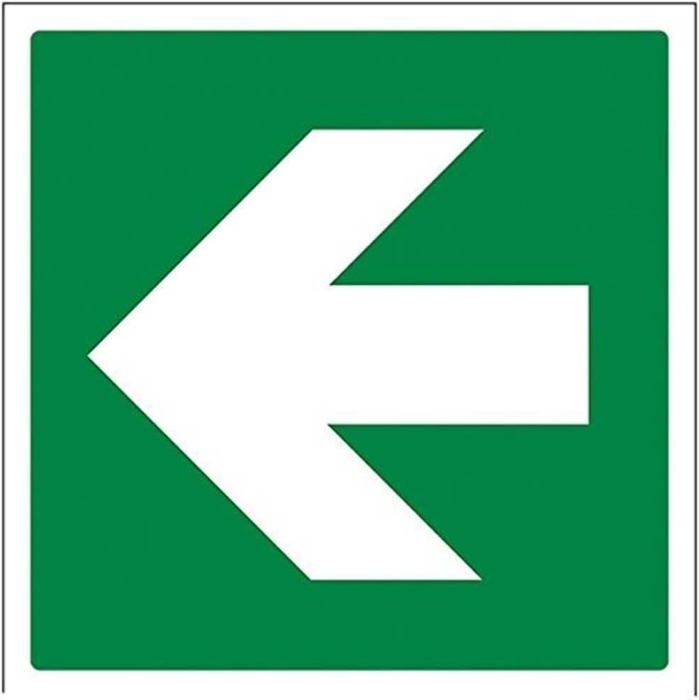 Achetez Vsafety 14016 AT-G Panneau Fire Exit Flèche Droite, En