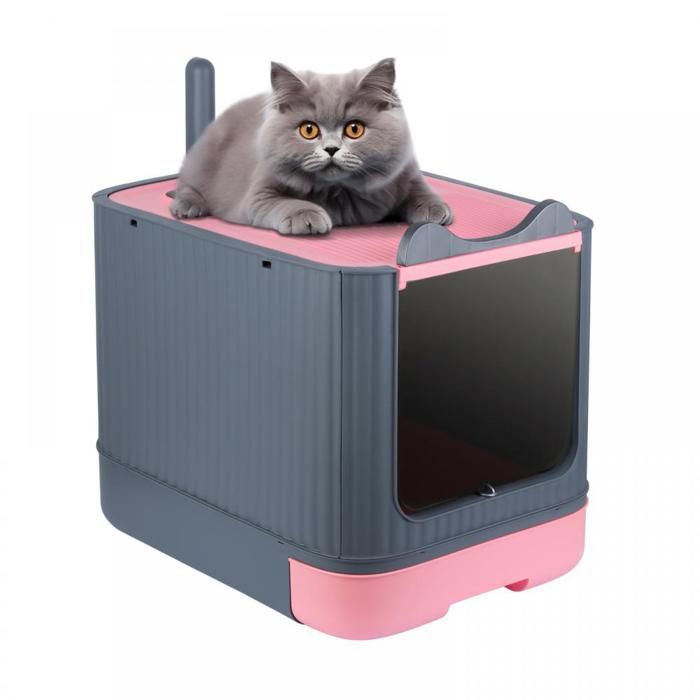 Comparer les prix de MIPAN Bac Litiere pour ChatBac à litière à tiroir avec Sac désodorisant pour Chat rose