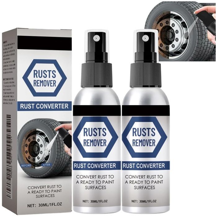 Convertisseur Rouille Spray 2PCS Antirouille Pour M tal Enl ve Rouille convertisseur-rouille-spray-2pcs-antirouille-pour-m-tal-enl-ve-rouille