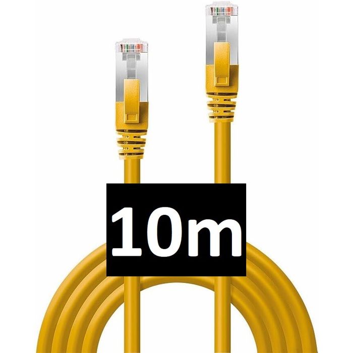 Câble Réseau Plat Cat7 10m – 10 Gbps, Blindé U/FTP, Compatible Avec Routeurs, PC, Consoles (blanc) - 8