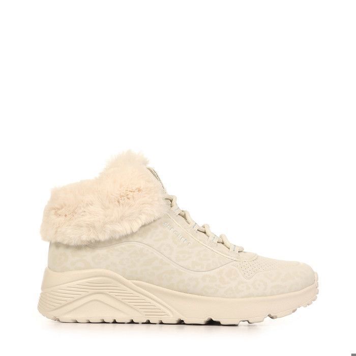 564 Skechers Cozy Leopard Baskets fille