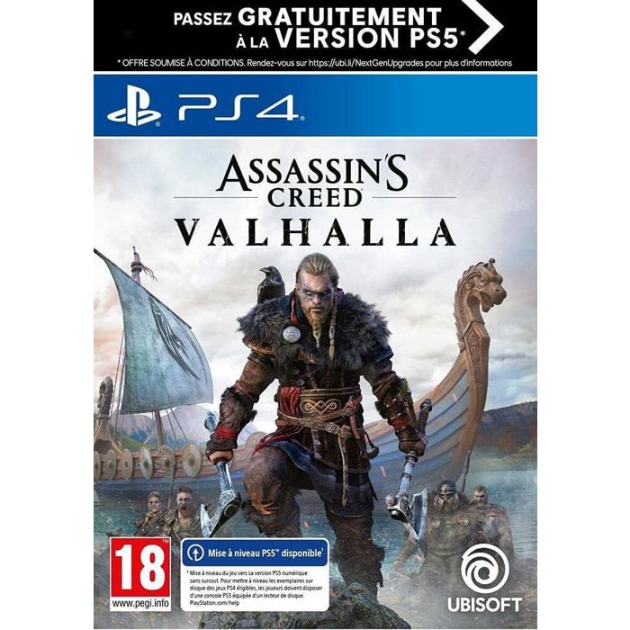Jeu Vidéo PS4 - Ubisoft - Assassins Creed: Valhalla - Rpg Avancé - Combat Viking - Exploration Monde Ouvert