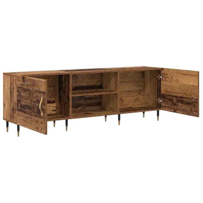 NEUF Armoire TV - Marron - Meuble TV - TABLE TV - Bois ancien 150x30x50 cm - Bois dingénierie TT5461