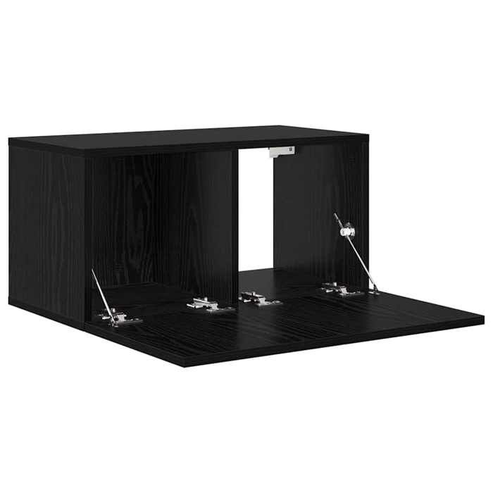 NEUF Armoires TV - Noir Set Meuble TV 2 pcs - pour maison - Noir 60x30x30 cm - Bois dingénierie TT1945