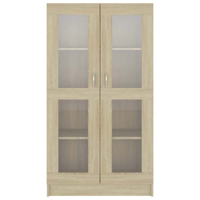 Bibliothèque SOLOMOON CHIC Armoire à vitrine - Meuble de salon - Chêne sonoma 825x305x150 cm Bois ingénierie BB187