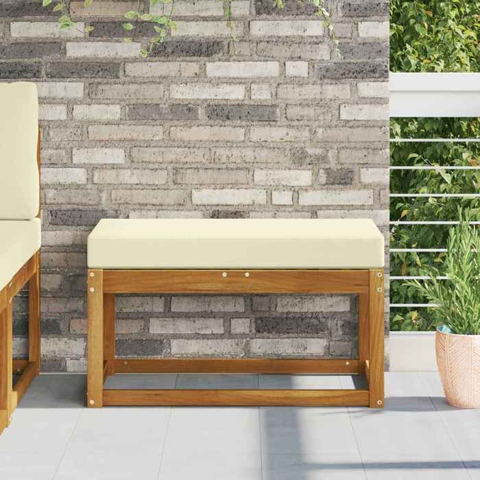 vidaXL Coussin de Siège dExtérieur Crème 80 x 40 x 8 cm 900950