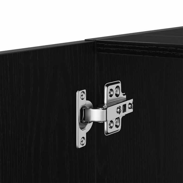 Placard sous évier - Noir Armoire dévier - Chêne noir - 63x30x54 cm - bois dingénierie - 145183174