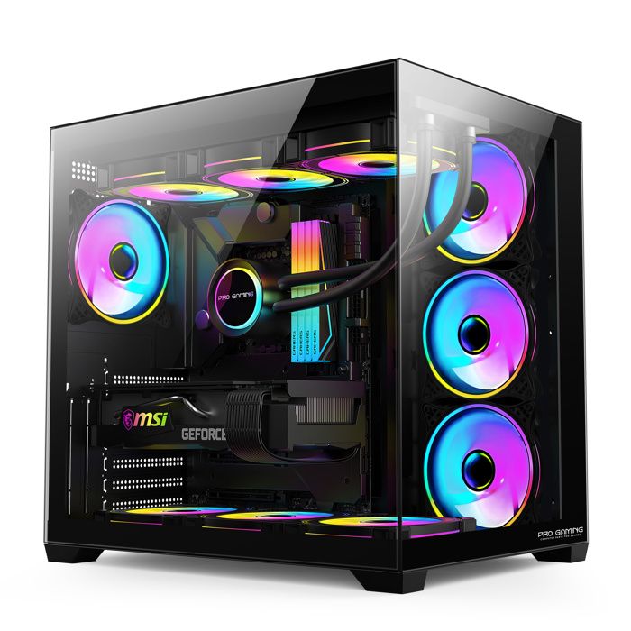 Tour ATX ProGaming Elite Cube 7 ventilateurs ARGB Contrôleur - vue 2