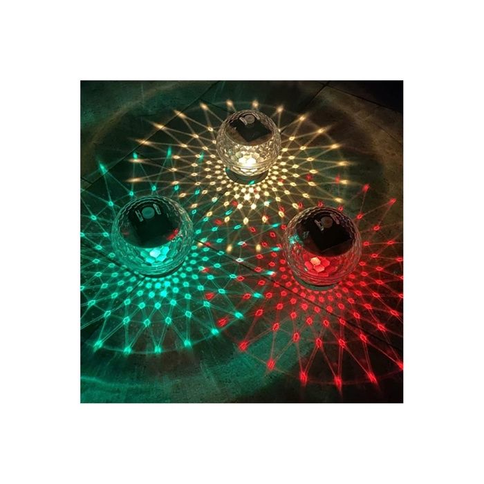 Lampe solaire à boule magique LED RVB flottante pour bassin lampe disco sous-marine IP66 étanche pour fontaine piscine PROJECTEUR