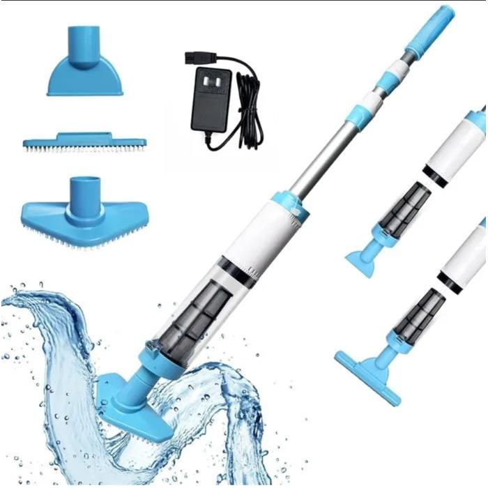 Nettoyeur de piscine 3 en 1 sans fil aspirateur manuel électrique batterie rechargeable jusqu à 90 minutes d autonomie de travail