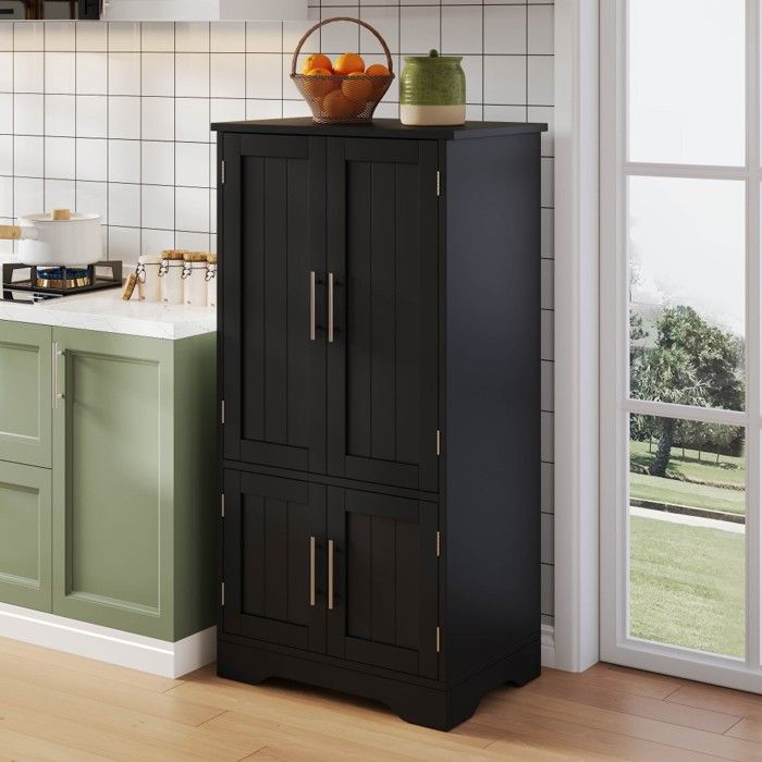 Buffet Noir 120x60x40-LED-4Portes-Étagères Réglables-Rangement-Cuisine/Salon-Grand Espace-Design Moderne-Élégant-Fonctionnel Buffet Noir 120x60x40-LED-4Portes-Étagères Réglables-Rangement-Cuisine/Salon-Grand Espace-Design Moderne-Élégant-Fonctionnel