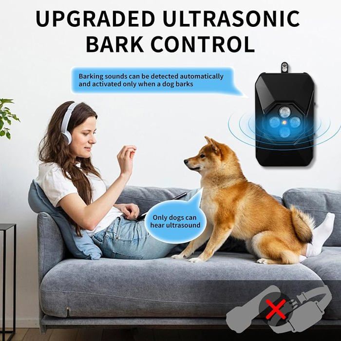 Anti aboiement Chien3 Modes Anti aboiement Chien Ultrason PuissantDispositif Portable Anti aboiements pour Chien 50 FT