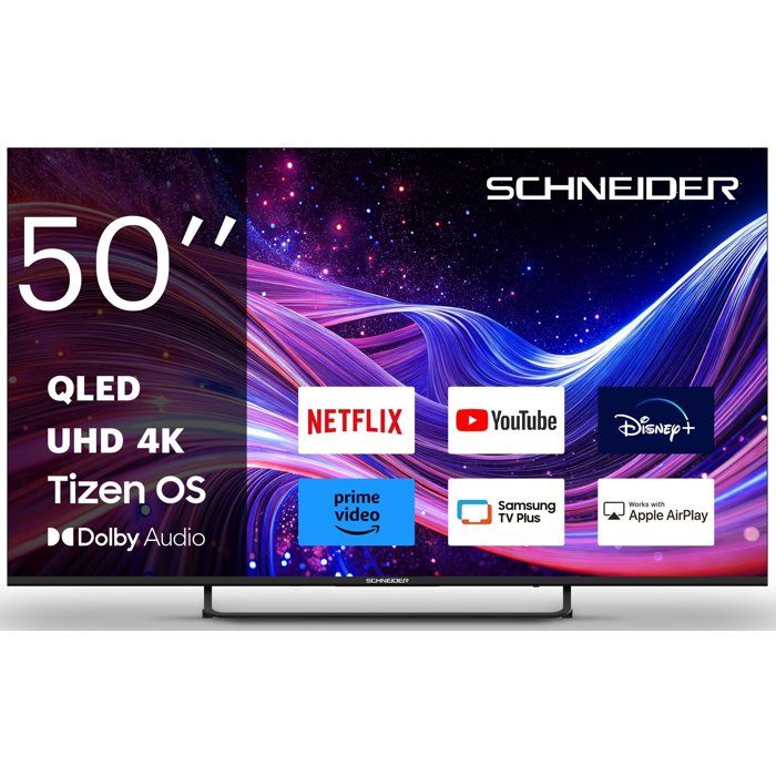 Schneider 50A1TUG TV QLED 4K 127 cm Tizen Direct LED Wi FiBluetooth Dolby Audio