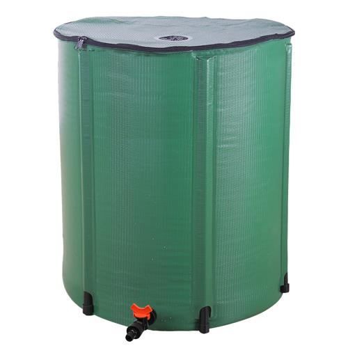 Récupérateur d'eau de pluie pliable 190 l, baril de pluie Boîte de pluie pliable pratique 60 x 70 cm,vert
