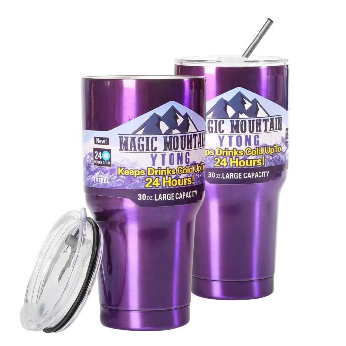 Gobelet acier inoxydable 710 ML avec paille: siroter vos boisons