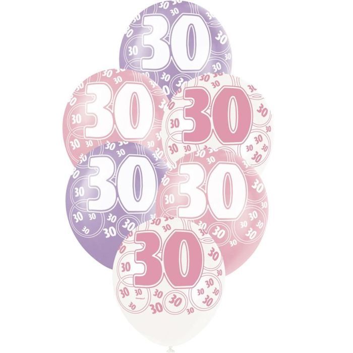 6 Ballons Anniversaire 30 ans